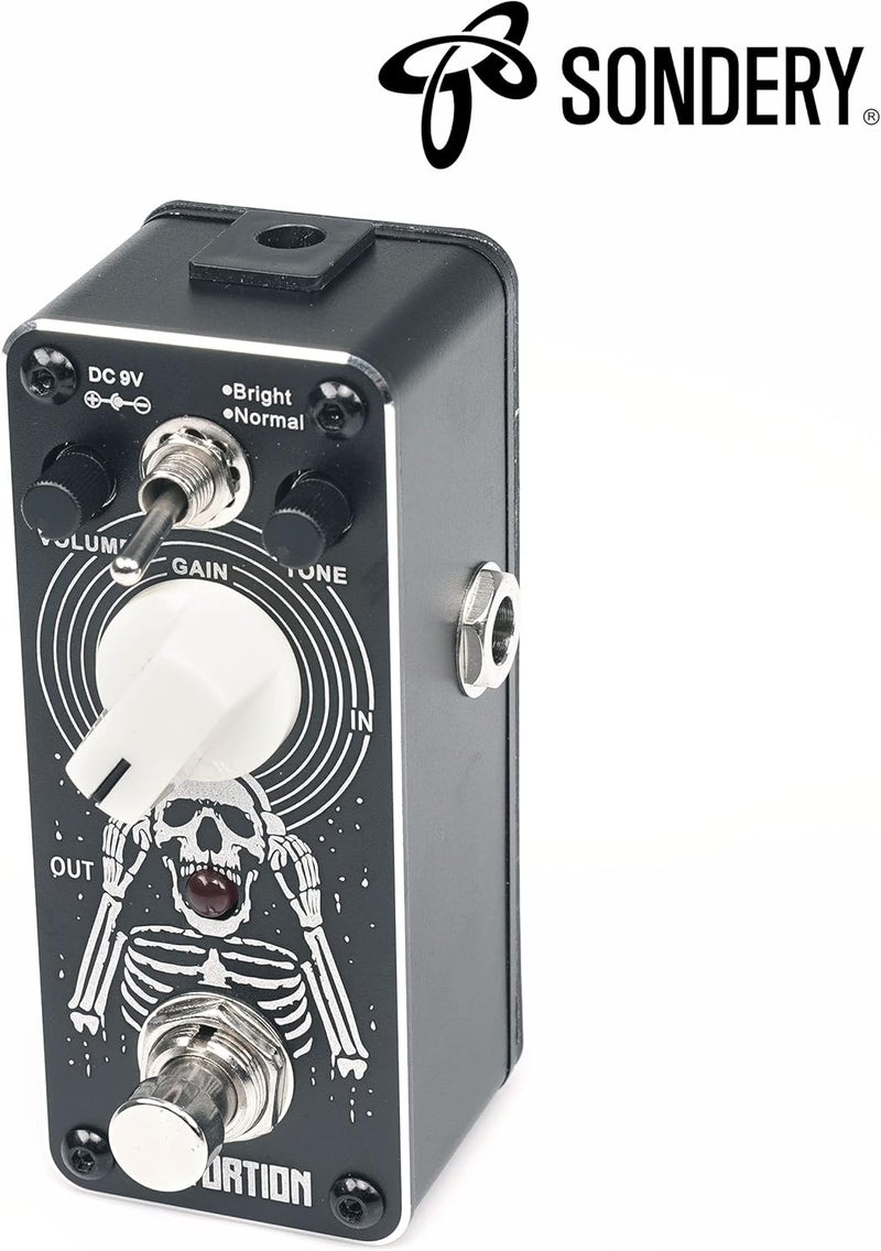 Sondery Distortion Pedal with 2 Effects of Bright and Normal, 70-80’s Classical British Stack Sound, Mini Effect Pedal for Electric Guitars True Bypass, Art Design Series - Image 3